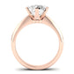 Senna Moissanite Matching Band Only (does Not Include Engagement Ring) For Ring With Round Center rosegold