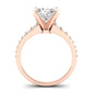 Holly Moissanite Matching Band Only (does Not Include Engagement Ring) For Ring With Oval Center rosegold