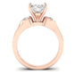 Hibiscus Diamond Matching Band Only (does Not Include Engagement Ring)  For Ring With Oval Center rosegold