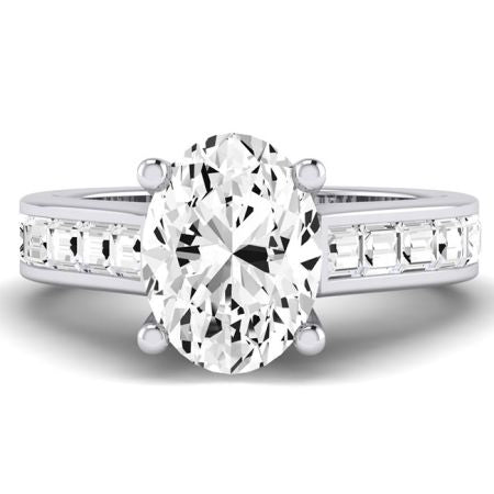 Yarrow Diamond Matching Band Only (engagement Ring Not Included) For Ring With Oval Center whitegold