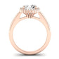 Calla Lily Diamond Matching Band Only (does Not Include Engagement Ring) For Ring With Oval Center rosegold