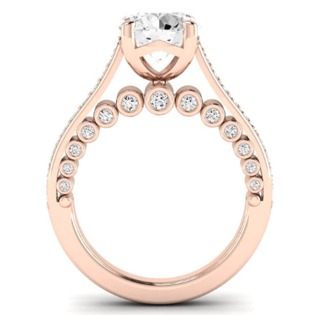 Nala Moissanite Matching Band Only (does Not Include Engagement Ring) For Ring With Round Center rosegold