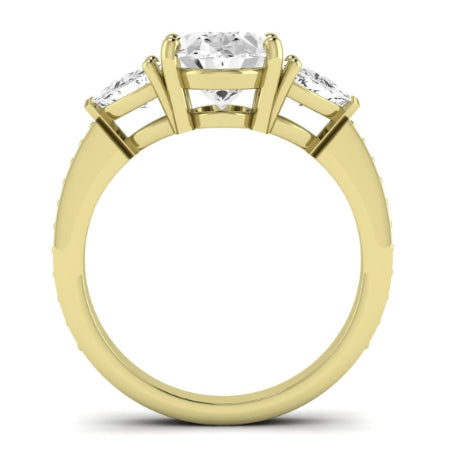 Snowdonia Oval Moissanite Bridal Set yellowgold