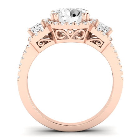 Erica Diamond Matching Band Only (does Not Include Engagement Ring) For Ring With Round Center rosegold