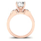 Hibiscus Moissanite Matching Band Only (does Not Include Engagement Ring)  For Ring With Round Center rosegold
