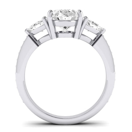 Snowdonia Oval Moissanite Bridal Set whitegold