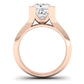 Jasmine Moissanite Matching Band Only (does Not Include Engagement Ring) For Ring With Princess Center rosegold