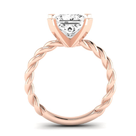 Balsam Moissanite Matching Band Only (does Not Include Engagement Ring) For Ring With Princess Center rosegold