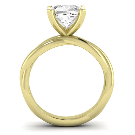 Baneberry Diamond Matching Band Only (does Not Include Engagement Ring)  For Ring With Cushion Center yellowgold