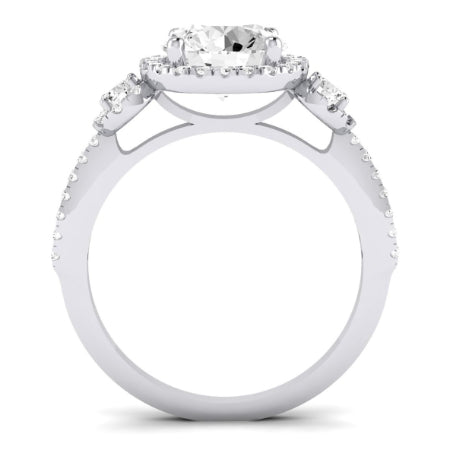 Lunaria Moissanite Matching Band Only (does Not Include Engagement Ring) For Ring With Round Center whitegold
