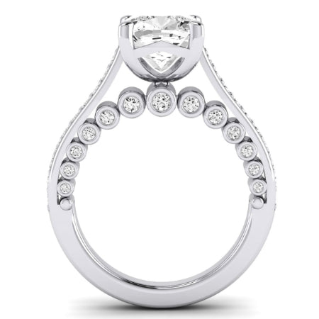 Nala Diamond Matching Band Only (does Not Include Engagement Ring) For Ring With Cushion Center whitegold