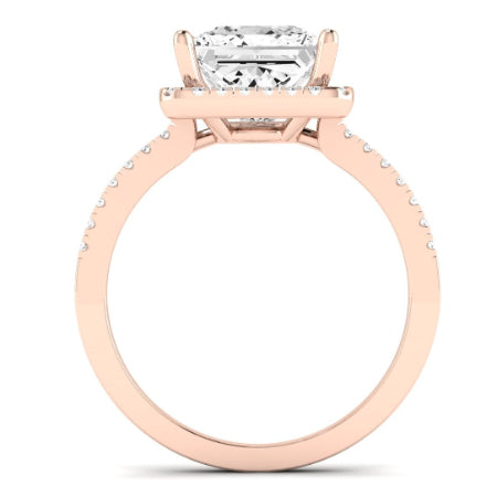 Bergenia Moissanite Matching Band Only (does Not Include Engagement Ring ) For Ring With Princess Center rosegold