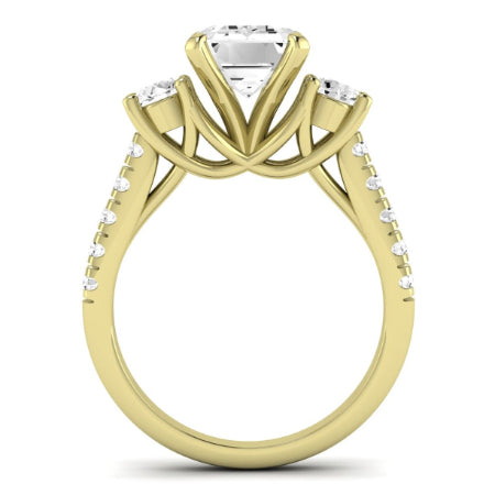 Primrose Diamond Matching Band Only ( Engagement Ring Not Included) For Ring With Emerald Center yellowgold