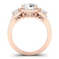 Erica Moissanite Matching Band Only (does Not Include Engagement Ring) For Ring With Round Center rosegold