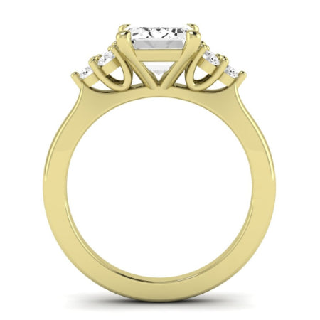 Alyssa Diamond Matching Band Only (does Not Include Engagement Ring) For Ring With Emerald Center yellowgold