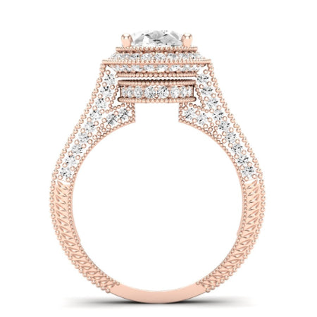 Wallflower Oval Diamond Bridal Set (Lab Grown Igi Cert) rosegold