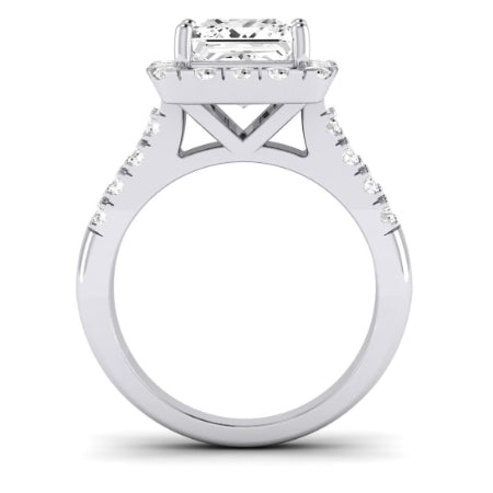 Velvet Diamond Matching Band Only (does Not Include Engagement Ring)  For Ring With Princess Center whitegold