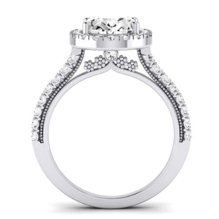 Florizel Diamond Matching Band Only (does Not Include Engagement Ring) For Ring With Oval Center whitegold