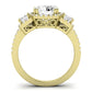 Erica Moissanite Matching Band Only (does Not Include Engagement Ring) For Ring With Round Center yellowgold