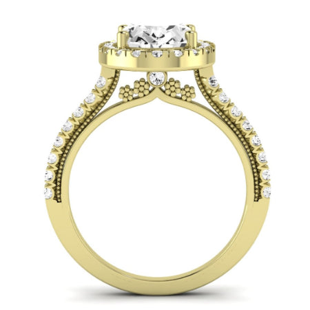 Florizel Diamond Matching Band Only (does Not Include Engagement Ring) For Ring With Oval Center yellowgold