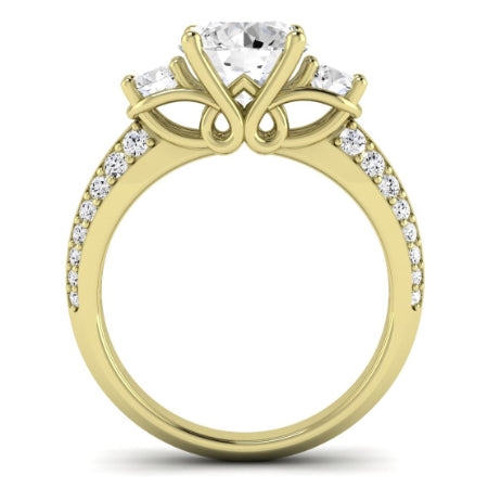 Thistle Diamond Matching Band Only (does Not Include Engagement Ring) For Ring With Round Center yellowgold