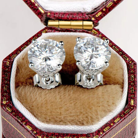 Thena Moissanite Earrings whitegold