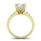 Holly Moissanite Matching Band Only (does Not Include Engagement Ring) For Ring With Oval Center yellowgold