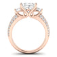 Thistle Diamond Matching Band Only (does Not Include Engagement Ring) For Ring With Princess Center rosegold