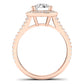 Tea Rose Diamond Matching Band Only (does Not Include Engagement Ring) For Ring With Round Center rosegold