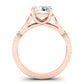 Pavonia Moissanite Matching Band Only (does Not Include Engagement Ring)  For Ring With Round Center rosegold