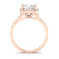 Desert Rose Moissanite Matching Band Only (engagement Ring Not Included) For Ring With Cushion Center rosegold