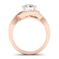 Dianella Diamond Matching Band Only (does Not Include Engagement Ring)  For Ring With Round Center rosegold
