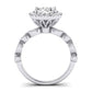 Aubretia Diamond Matching Band Only ( Engagement Ring Not Included) For Ring With Oval Center whitegold