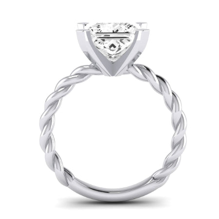 Balsam Diamond Matching Band Only (does Not Include Engagement Ring) For Ring With Princess Center whitegold