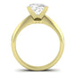 Senna Moissanite Matching Band Only (does Not Include Engagement Ring) For Ring With Cushion Center yellowgold