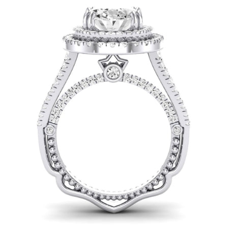 Lupin Oval Moissanite Bridal Set whitegold