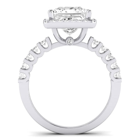 Sweet Pea Diamond Matching Band Only ( Engagement Ring Not Included) For Ring With Princess Center whitegold