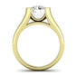 Jasmine Diamond Matching Band Only (does Not Include Engagement Ring) For Ring With Round Center yellowgold