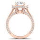 Buttercup Diamond Matching Band Only (does Not Include Engagement Ring)  For Ring With Round Center rosegold