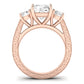 Belladonna Moissanite Matching Band Only (does Not Include Engagement Ring) For Ring With Cushion Center rosegold