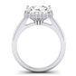 Calla Lily Diamond Matching Band Only (does Not Include Engagement Ring) For Ring With Princess Center whitegold