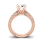 Azalea Diamond Matching Band Only (does Not Include Engagement Ring) For Ring With Round Center rosegold