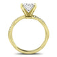 Iris Moissanite Matching Band Only (does Not Include Engagement Ring) For Ring With Oval Center yellowgold