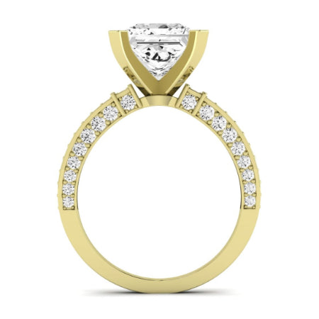 Daphne Diamond Matching Band Only (does Not Include Engagement Ring)  For Ring With Princess Center yellowgold