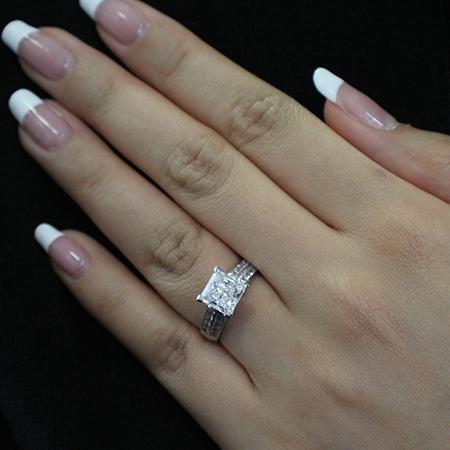 Heather Princess Diamond Engagement Ring (Lab Grown Igi Cert) whitegold