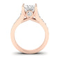 Calluna Diamond Matching Band Only (does Not Include Engagement Ring) For Ring With Emerald Center rosegold