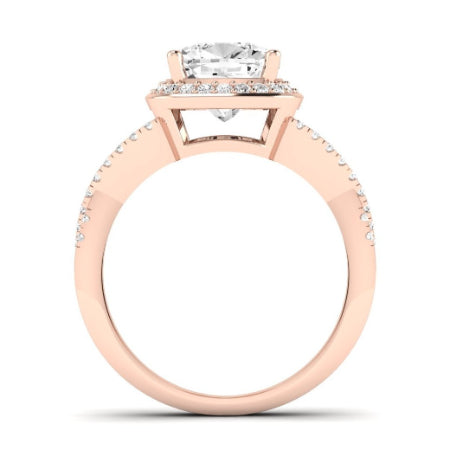 Moonflower Cushion Diamond Bridal Set (Lab Grown Igi Cert) rosegold