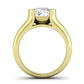 Jasmine Moissanite Matching Band Only (does Not Include Engagement Ring) For Ring With Cushion Center yellowgold