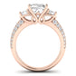 Thistle Diamond Matching Band Only (does Not Include Engagement Ring) For Ring With Cushion Center rosegold