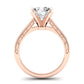 Astilbe Diamond Matching Band Only (does Not Include Engagement Ring)  For Ring With Oval Center rosegold